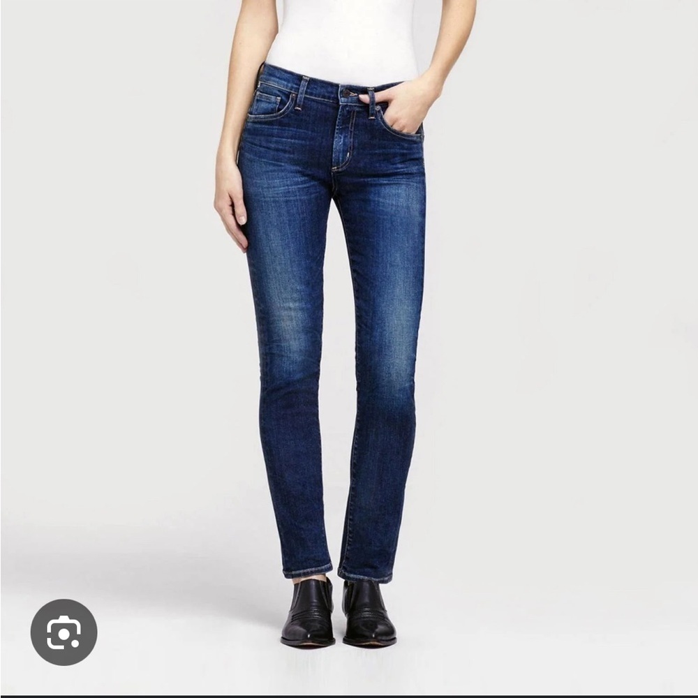 Citizens Of Humanity Agnes Mid Rise Slim Straight Blue Size 24